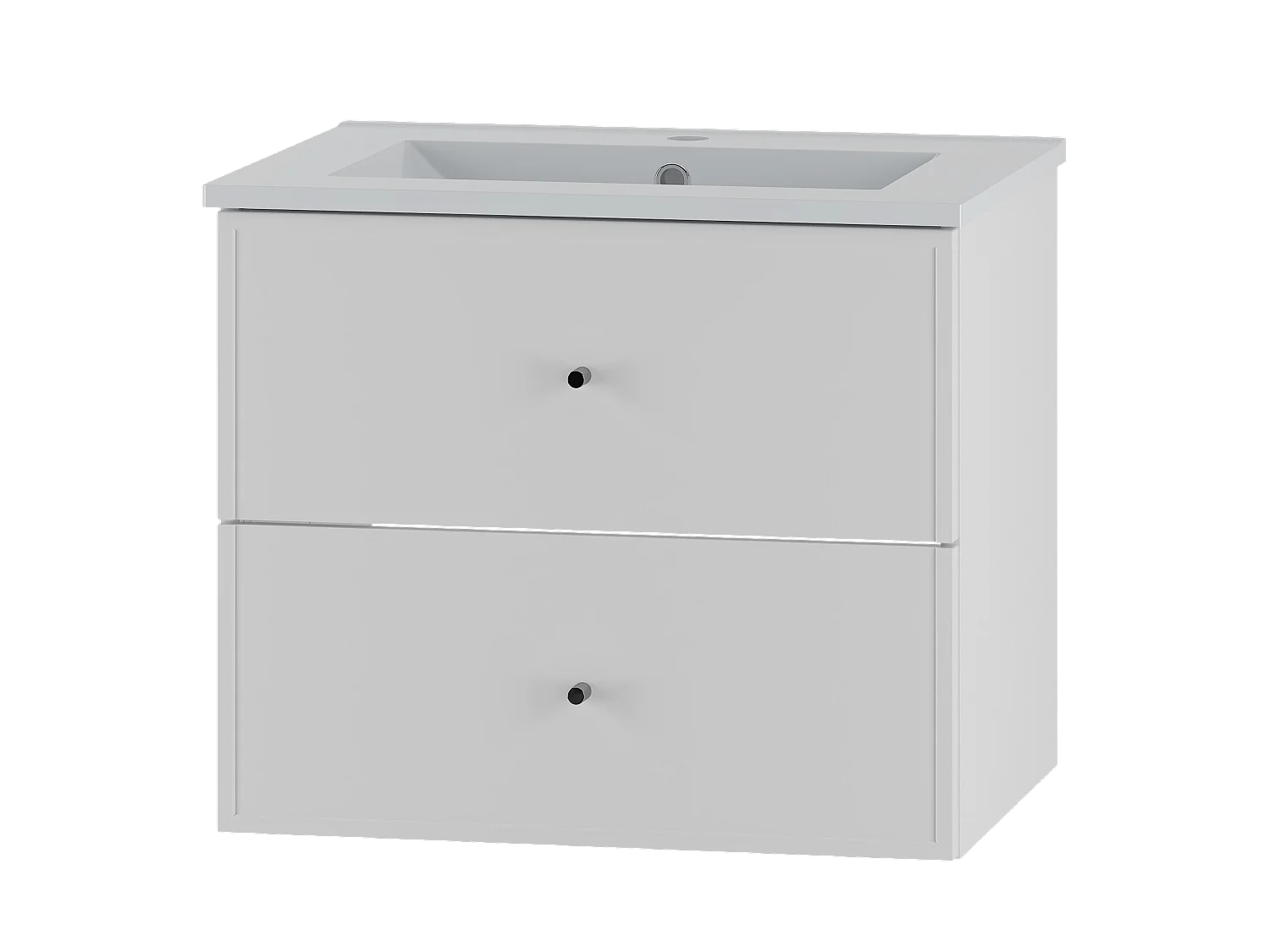 Ensemble de salle de bain blanc 60 cm Meuble avec lavabo Marco