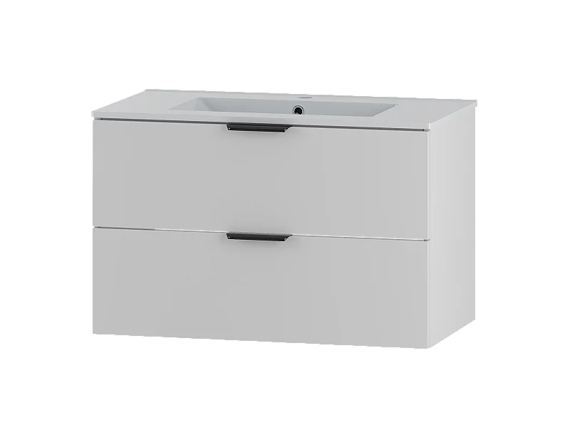 Ensemble de salle de bain blanc 80 cm Meuble avec lavabo Pile