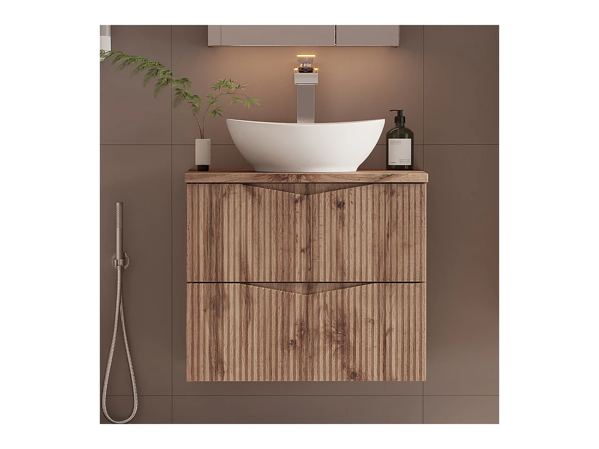 Meuble simple vasque 60cm Tao Bois