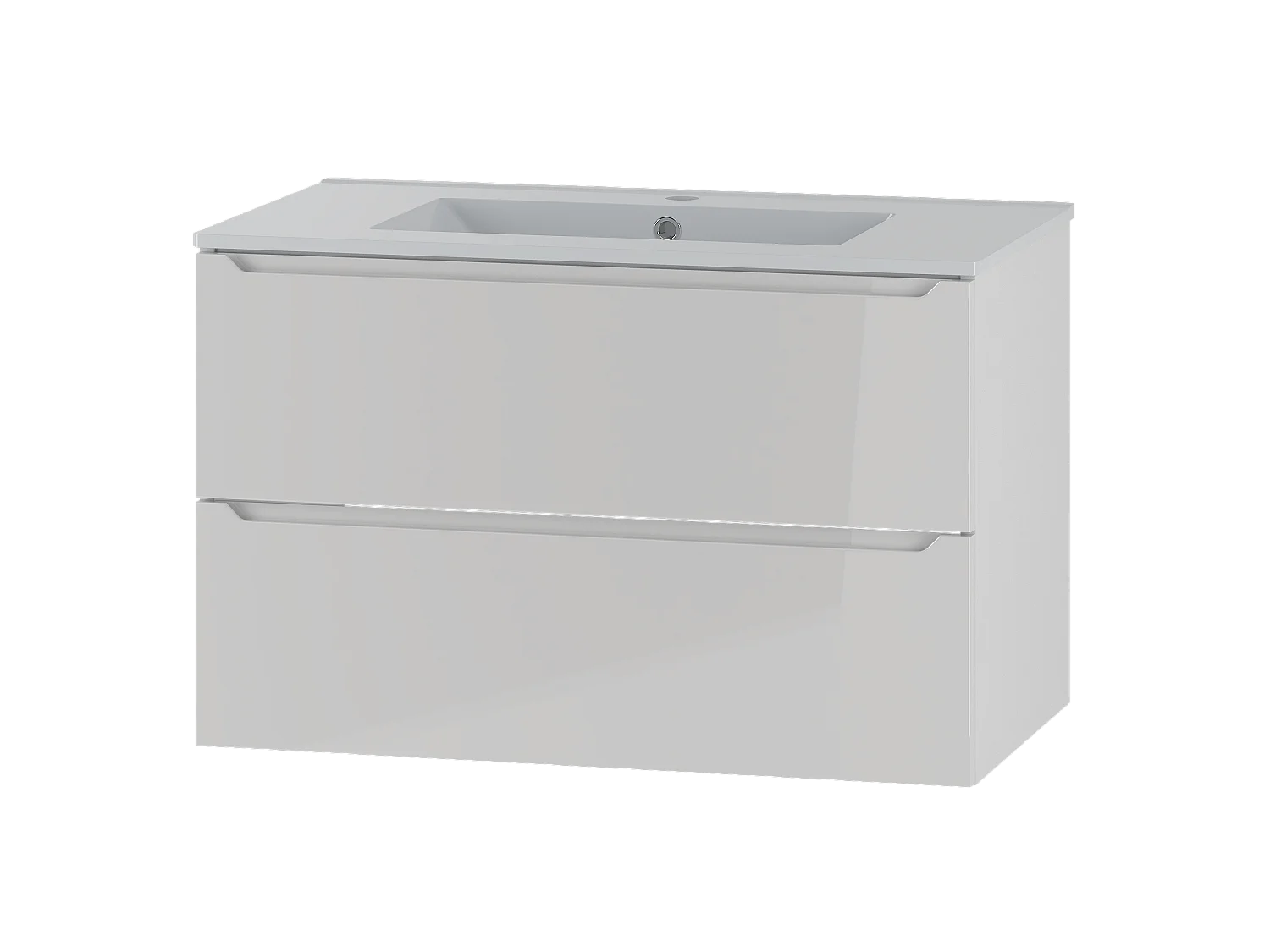 Ensemble blanc pour salle de bain 80 cm Meuble avec lavabo  Etna