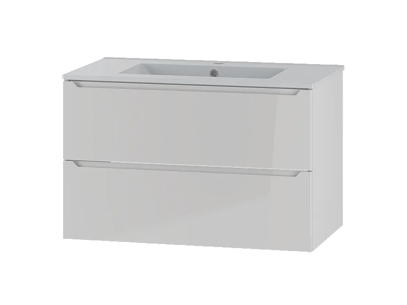 Ensemble blanc pour salle de bain 80 cm Meuble avec lavabo  Etna
