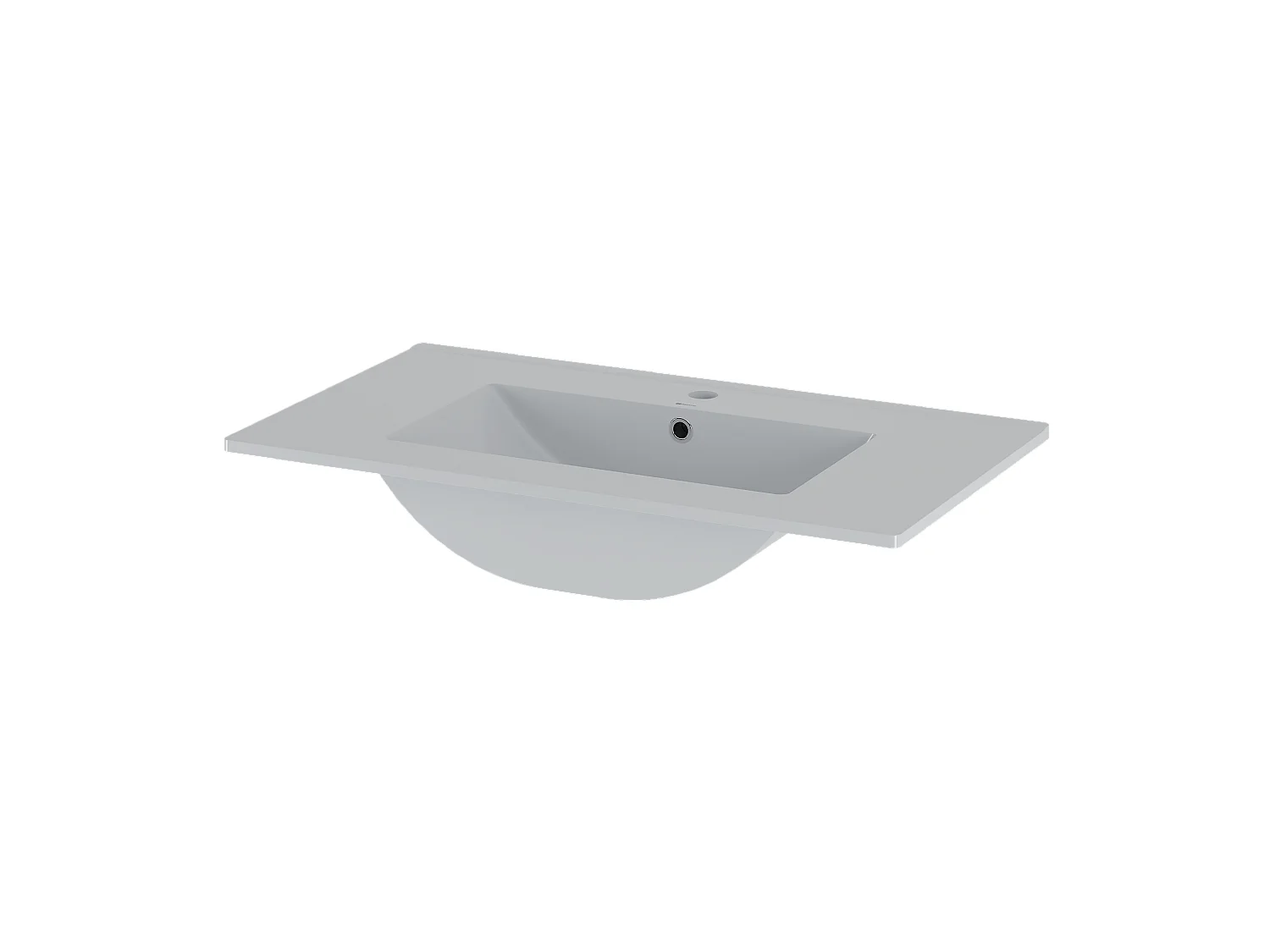 Meuble simple vasque encastrée 80cm Tao Blanc