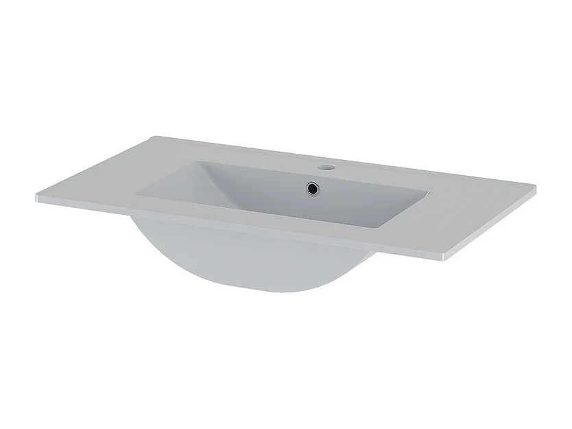 Meuble simple vasque encastrée 80cm Tao Blanc