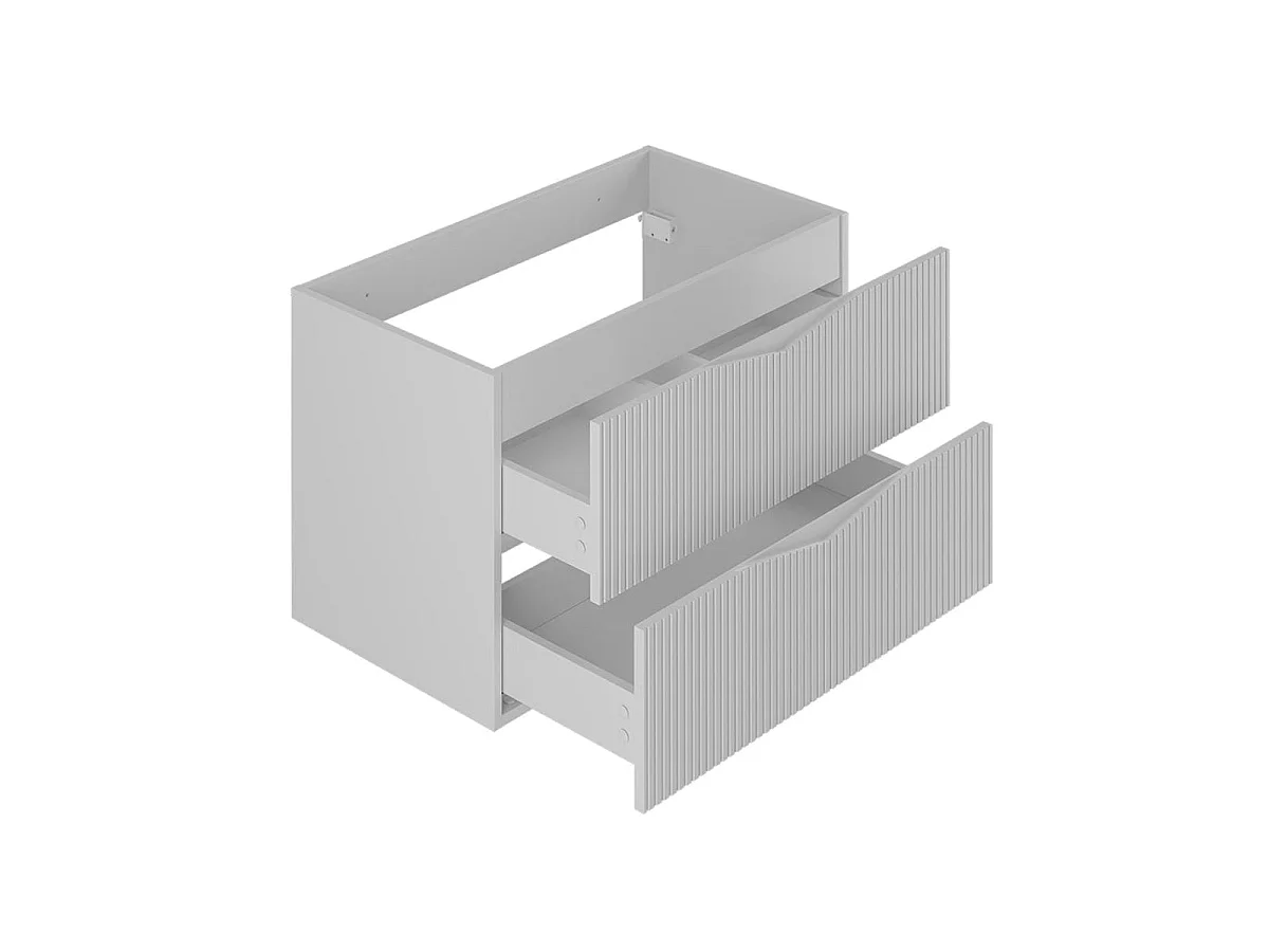 Meuble simple vasque encastrée 80cm Tao Blanc