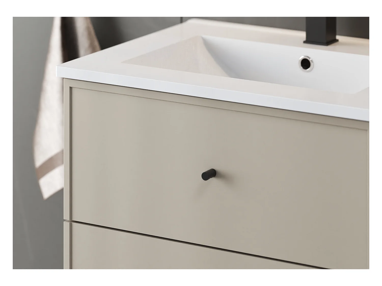 Ensemble de salle de bain en cachemire 60 cm Meuble avec lavabo Marco