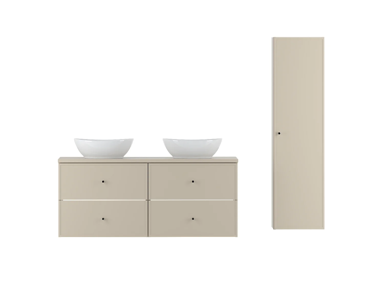 Kasjmier badkamerset 120 cm Kast Wastafelblad Kolom Marco-kolom