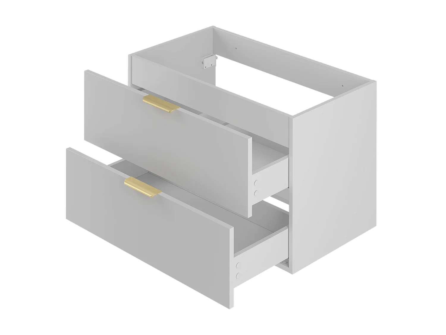 Witte badkamerset 80 cm Kast met wastafelblad Wastafelkolom Pile