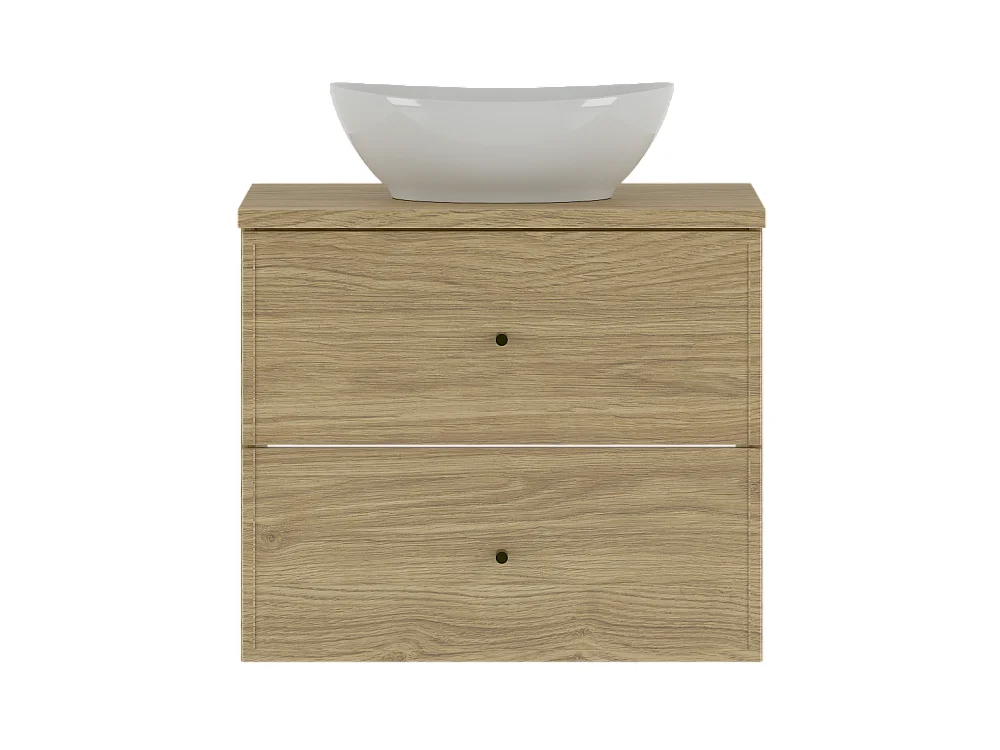 Ensemble pour salle de bain 60 cm Armoire avec plan de travail Lavabo Chêne huilé Marco