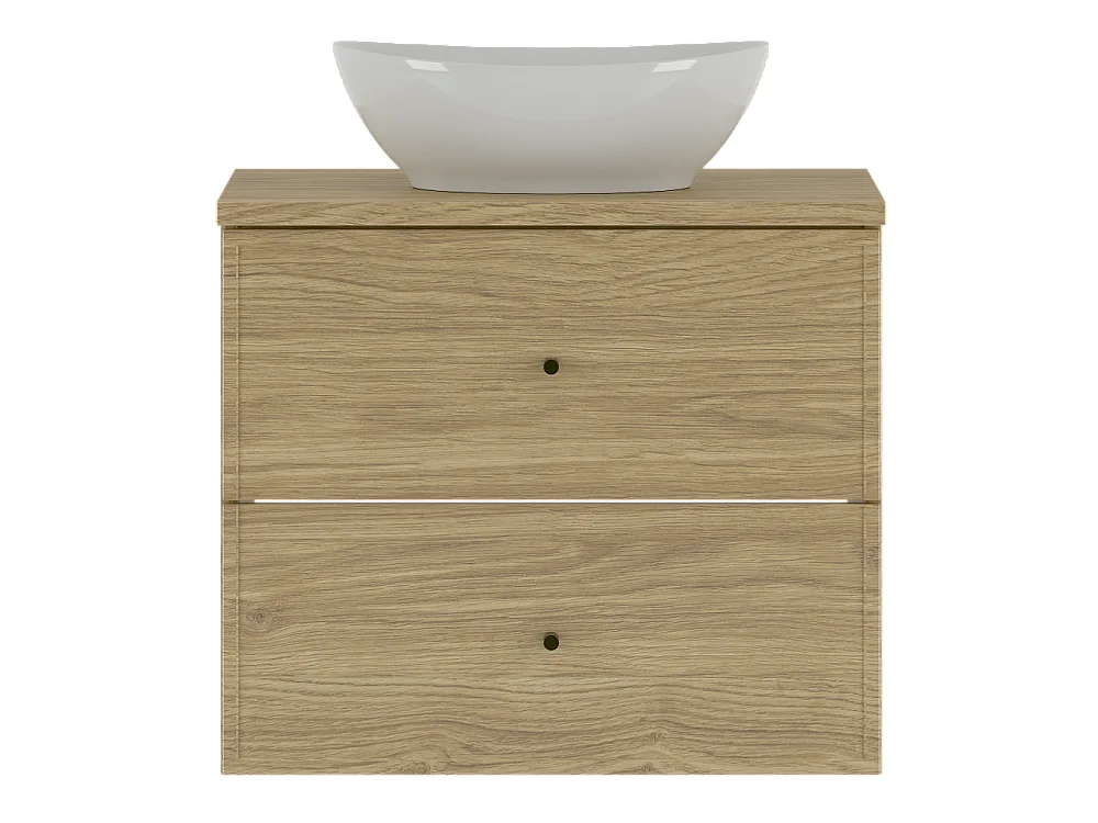 Ensemble pour salle de bain 60 cm Armoire avec plan de travail Lavabo Chêne huilé Marco