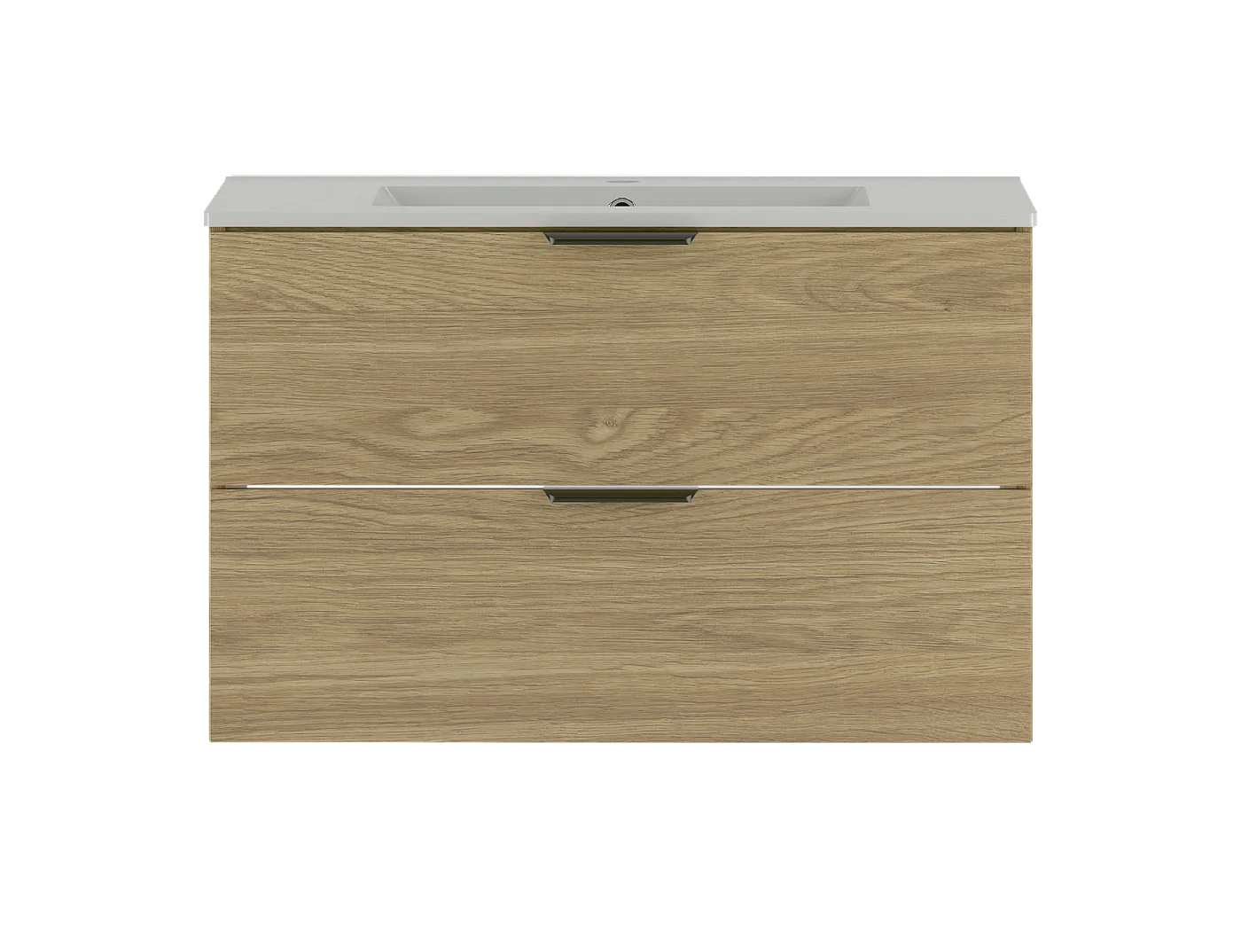 Badkamerset 80 cm Kast met wastafel  Geoliede eik Pile