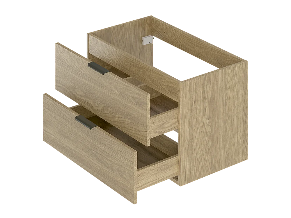 Badkamerset 80 cm Kast met wastafel  Geoliede eik Pile