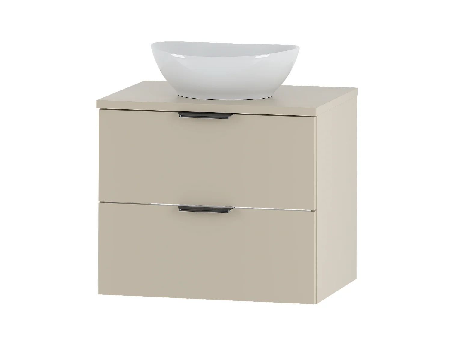 Kaschmir-Badezimmer-Set 60 cm Schrank mit Arbeitsplatte und Waschbecken Pile