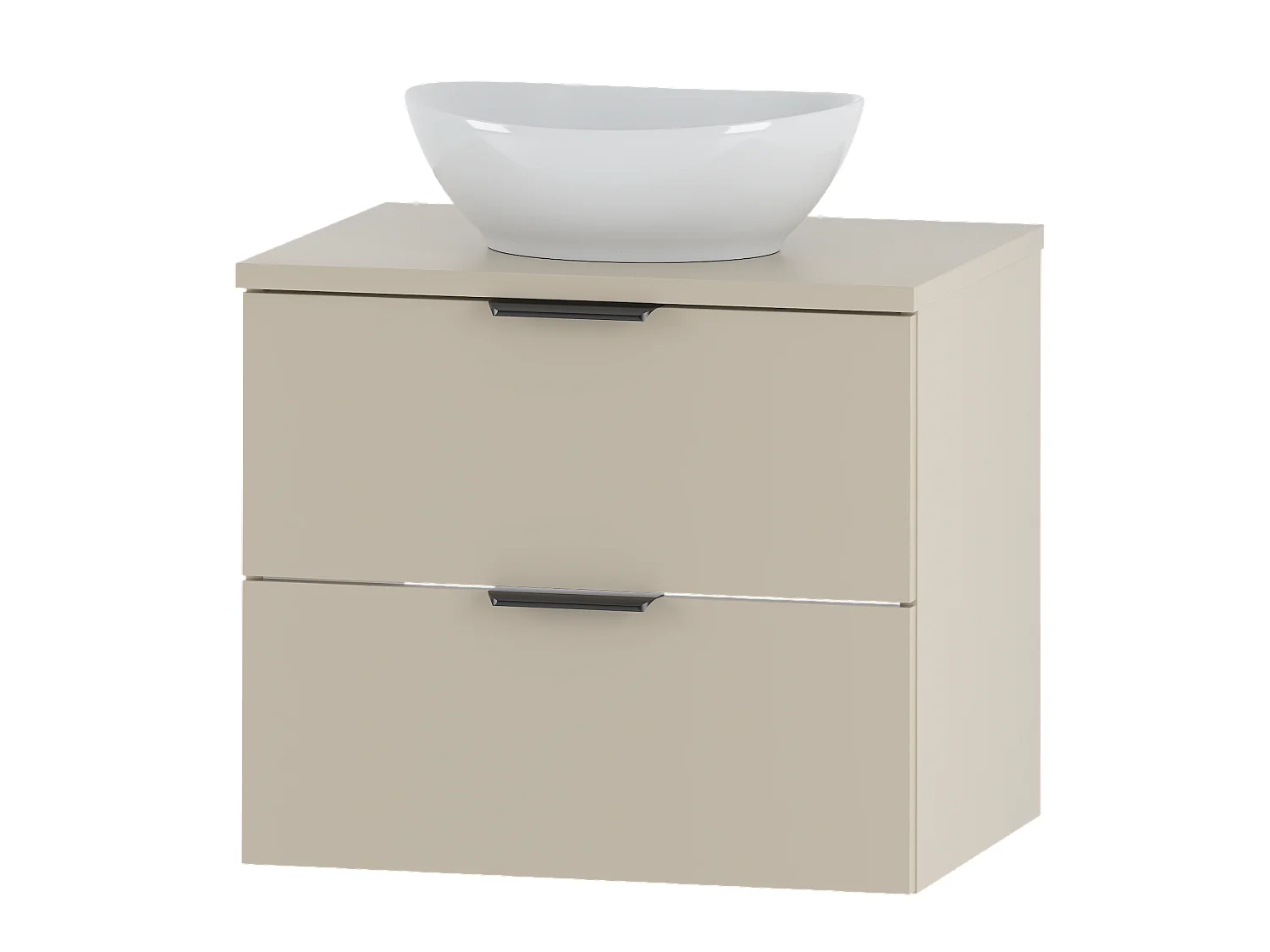 Ensemble de salle de bain en cachemire 60 cm Armoire avec plan de travail Lavabo Pile