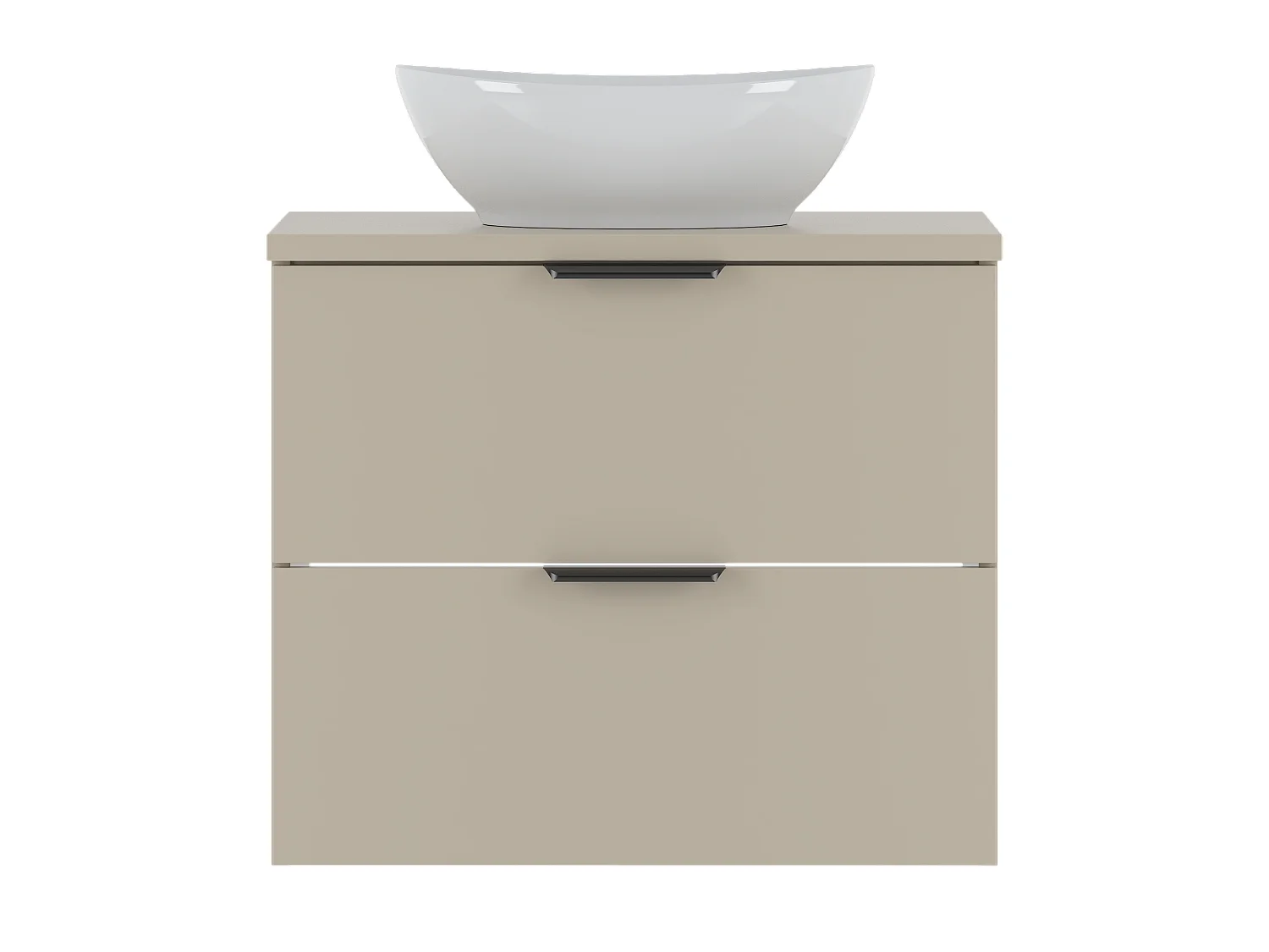 Ensemble de salle de bain en cachemire 60 cm Armoire avec plan de travail Lavabo Pile