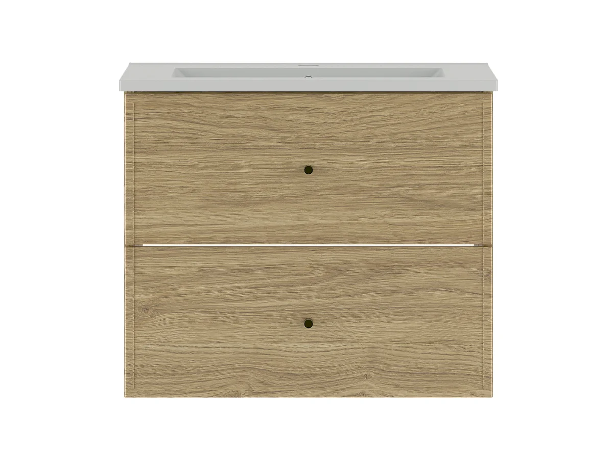 Ensemble pour salle de bain 60 cm Meuble avec lavabo Chêne huilé Marco