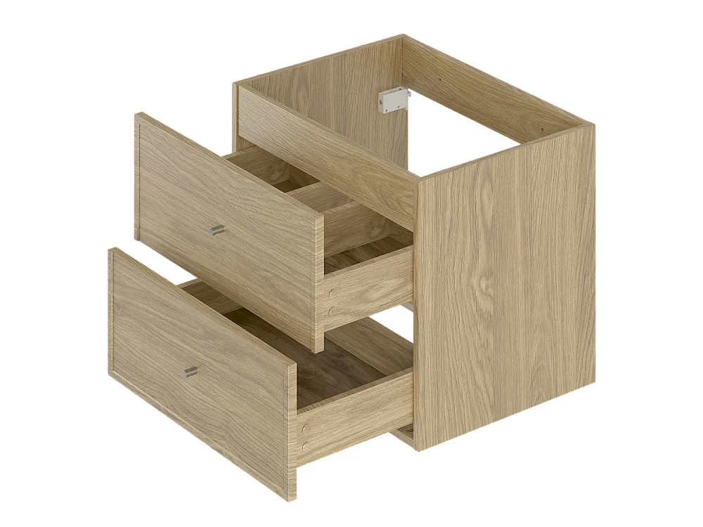 Ensemble pour salle de bain 60 cm Meuble avec lavabo Chêne huilé Marco