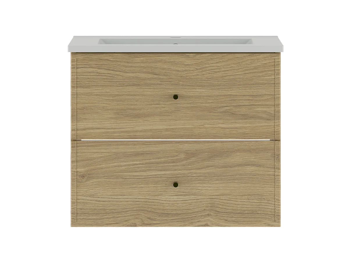 Ensemble pour salle de bain 60 cm Meuble avec lavabo Chêne huilé Marco
