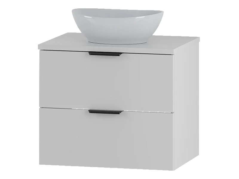 Ensemble de salle de bain blanc 60 cm Armoire avec plan de travail et lavabo Pile