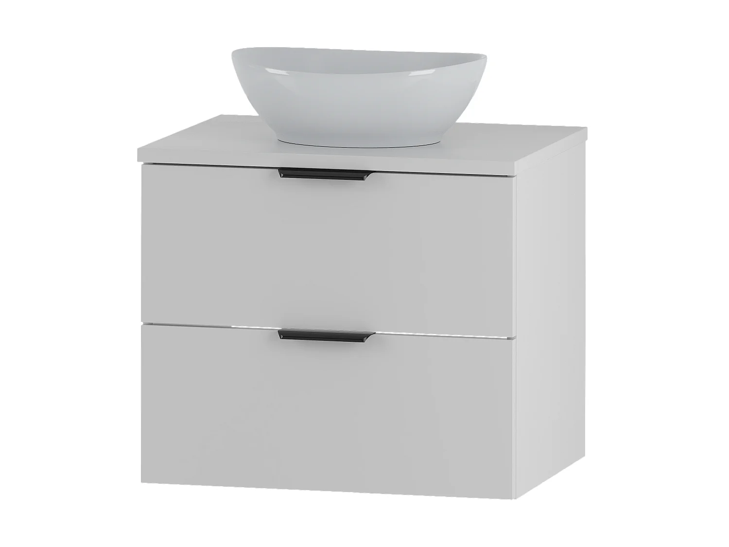 Ensemble de salle de bain blanc 60 cm Armoire avec plan de travail et lavabo Pile