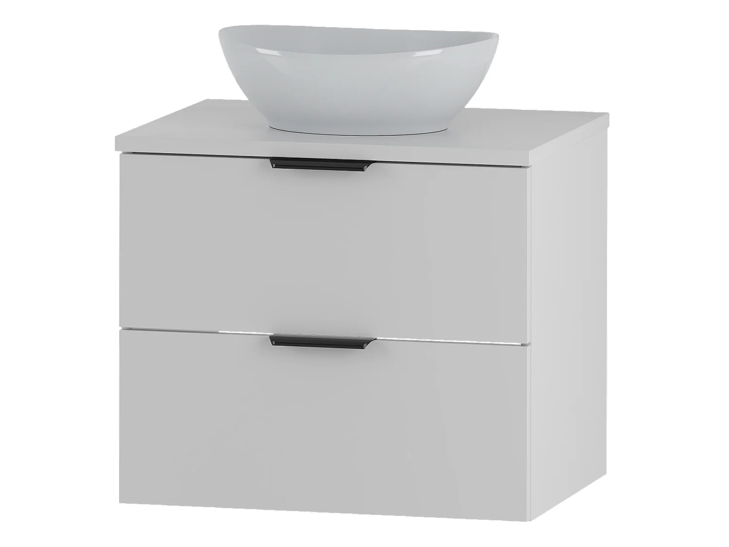 Ensemble de salle de bain blanc 60 cm Armoire avec plan de travail et lavabo Pile