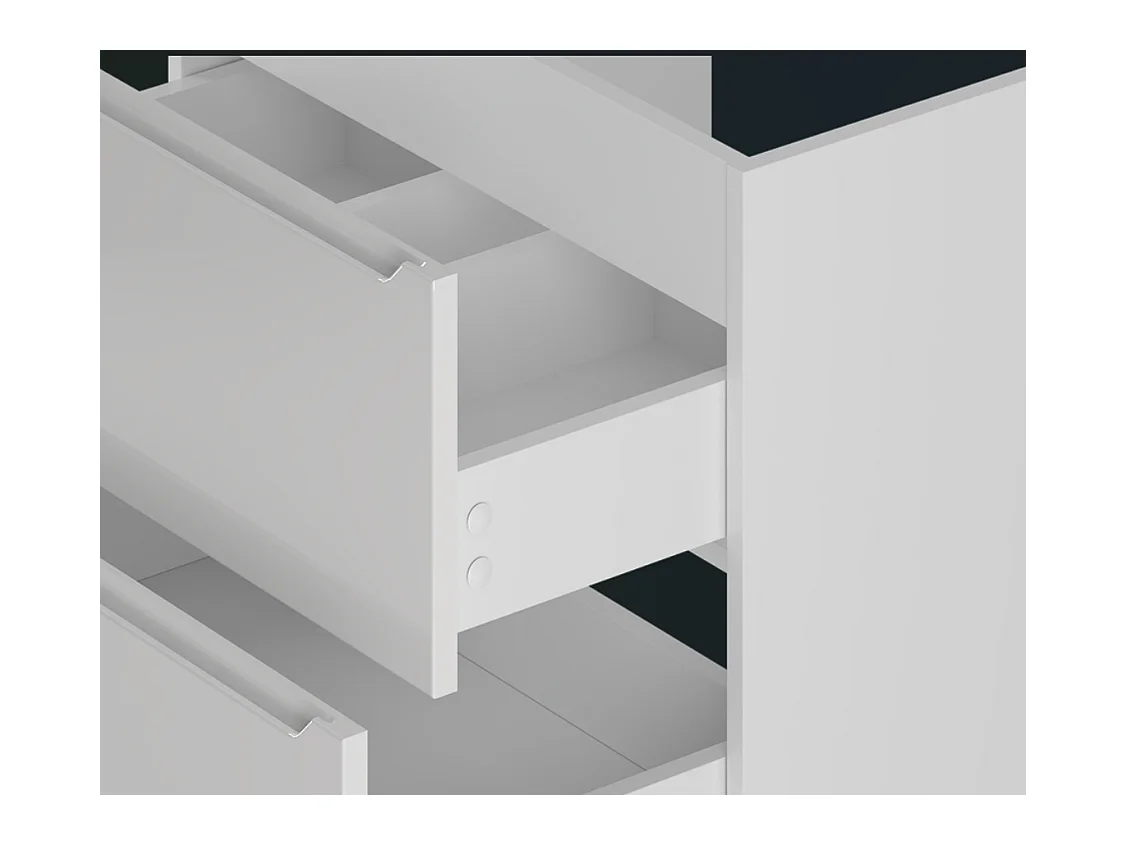 Ensemble de salle de bain blanc 60 cm Meuble avec plan de travail Lavabo Etna