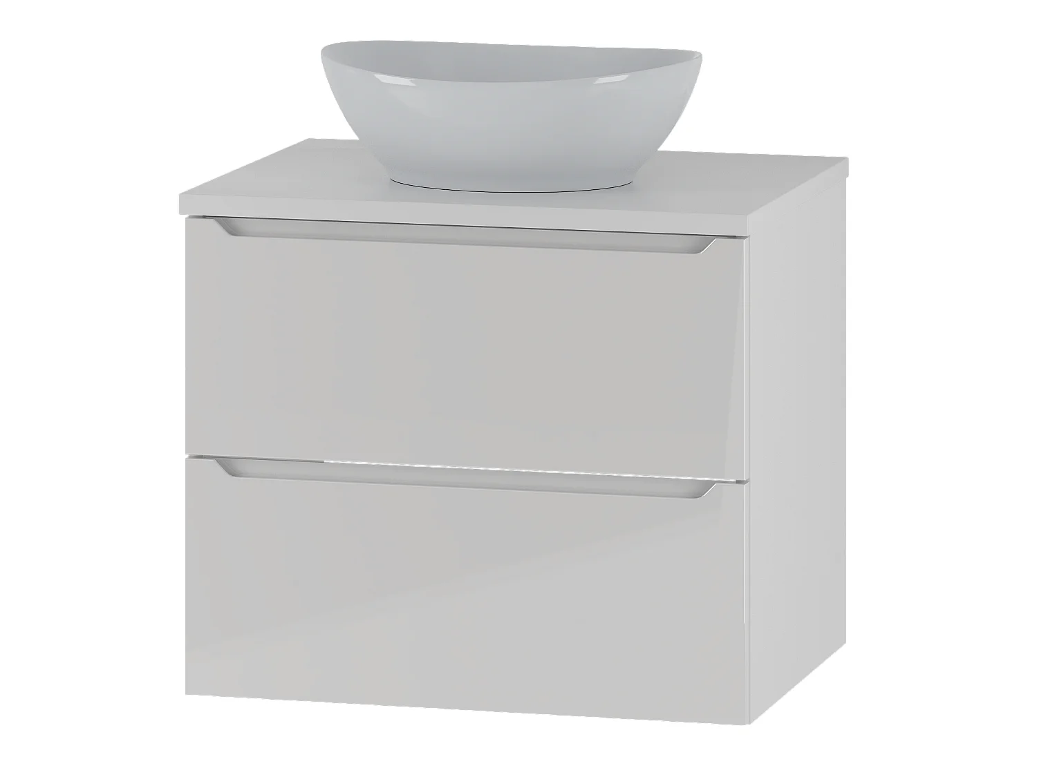 Ensemble de salle de bain blanc 60 cm Meuble avec plan de travail Lavabo Etna