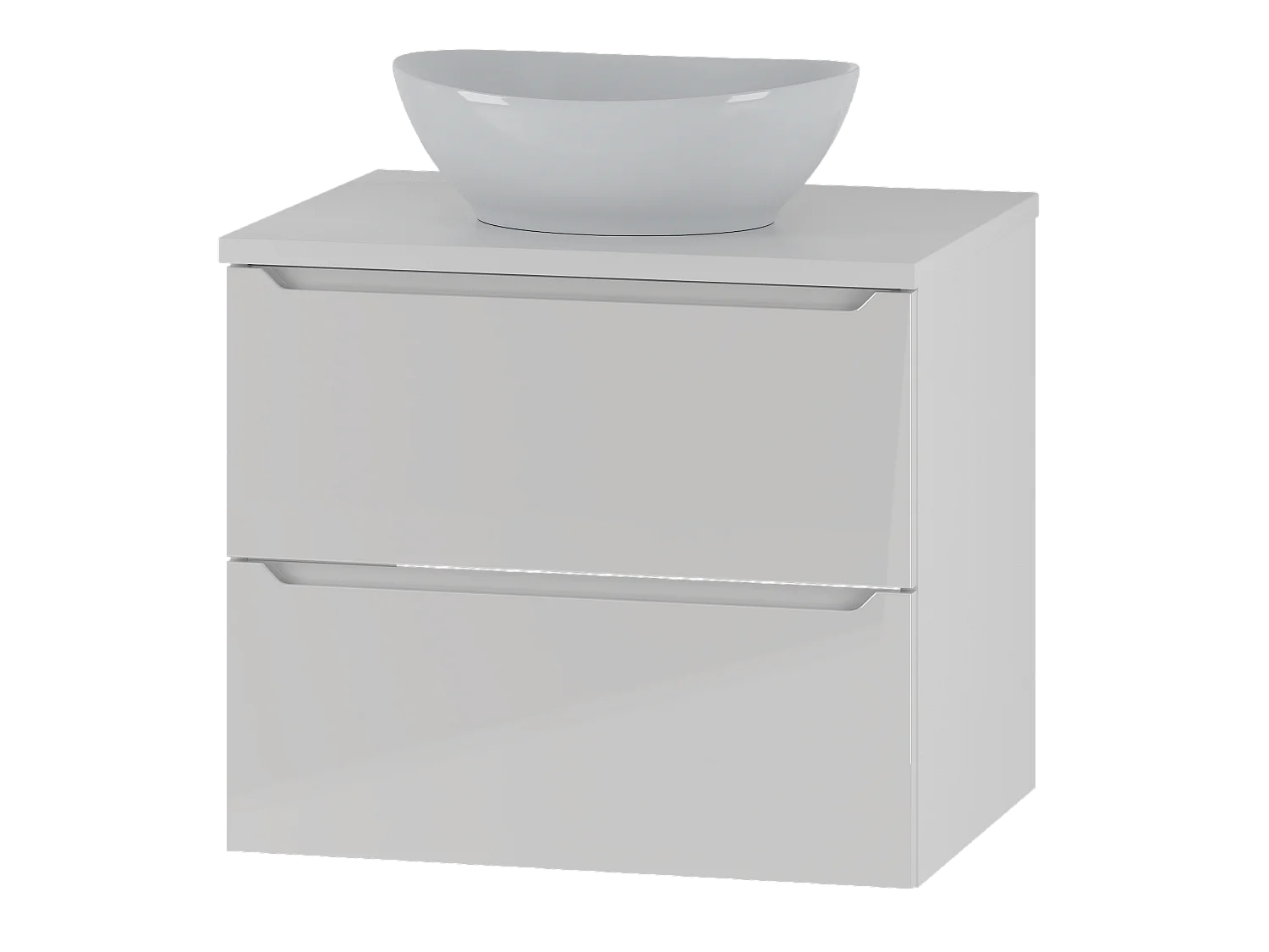 Ensemble de salle de bain blanc 60 cm Meuble avec plan de travail Lavabo Etna