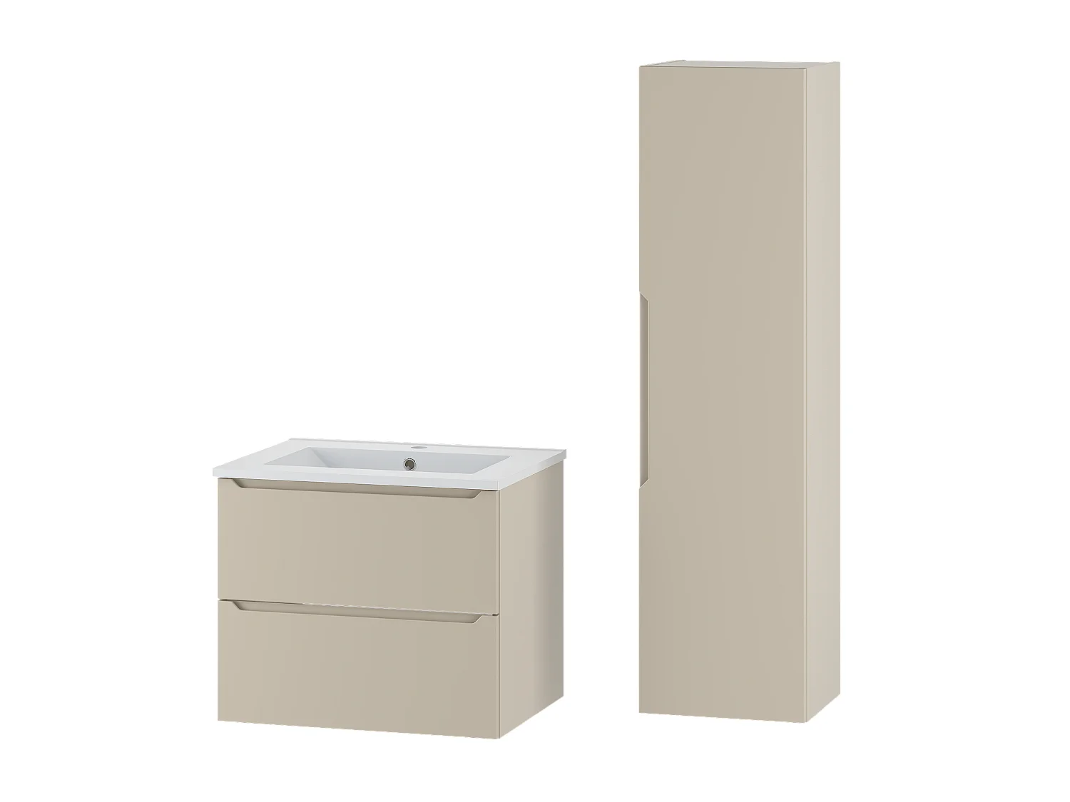 Ensemble de salle de bain en cachemire 60 cm Meuble avec lavabo Colonne Etna