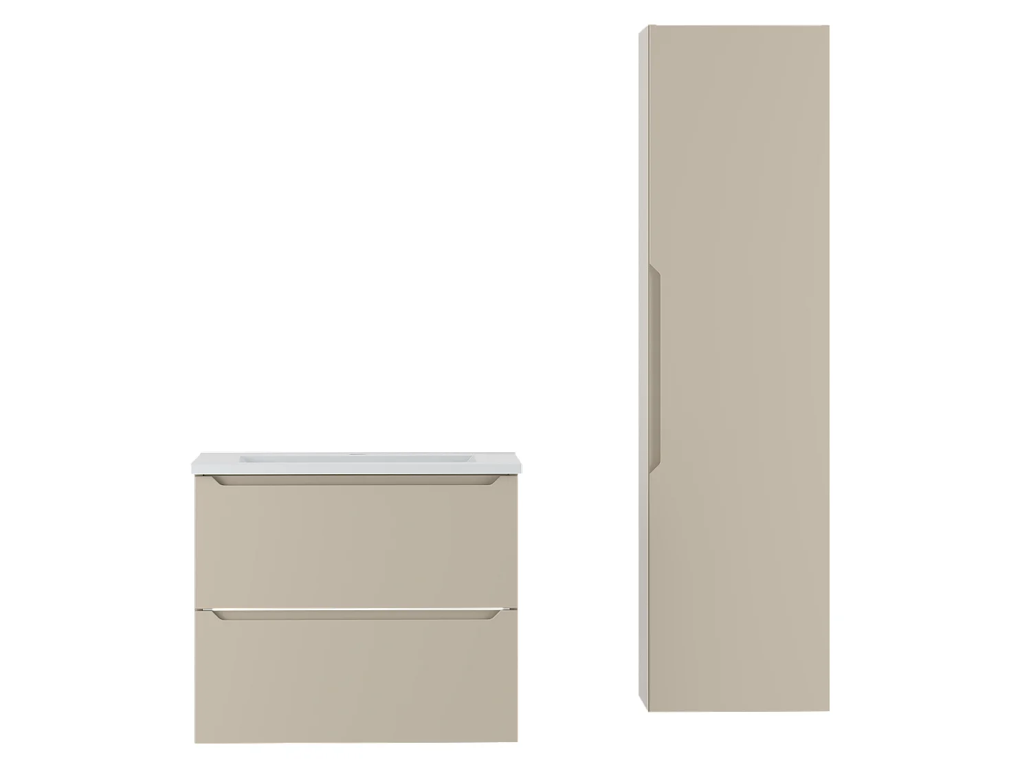 Kasjmier badkamerset 60 cm Kast met wastafel Etna-kolom