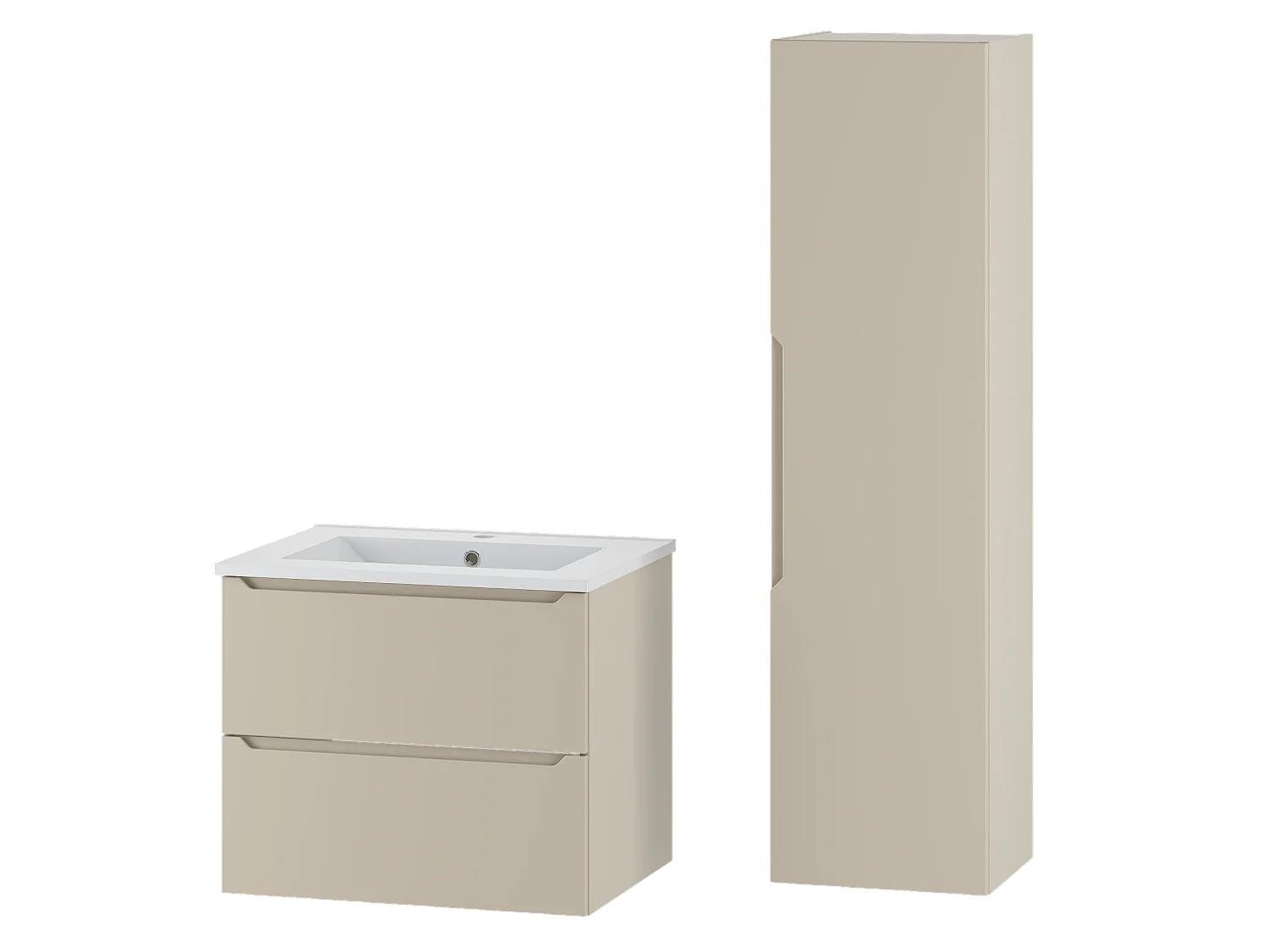 Kasjmier badkamerset 60 cm Kast met wastafel Etna-kolom