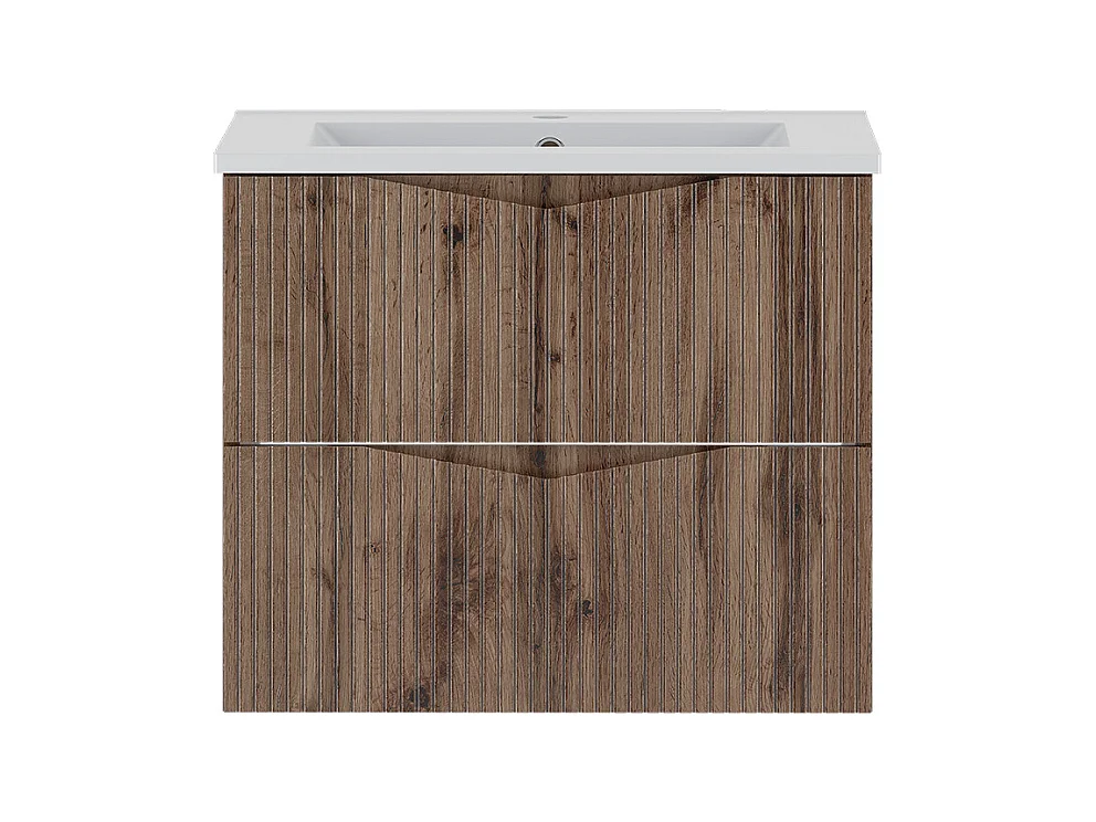 Meuble simple vasque encastrée 60cm Tao Bois