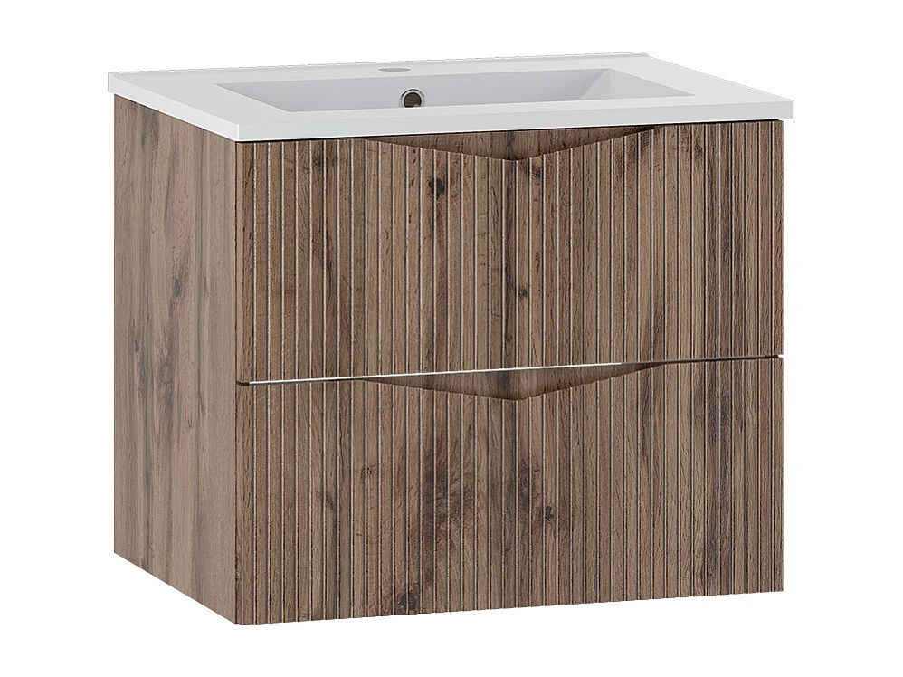 Meuble simple vasque encastrée 60cm Tao Bois