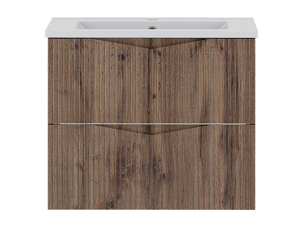 Meuble simple vasque encastrée 60cm Tao Bois