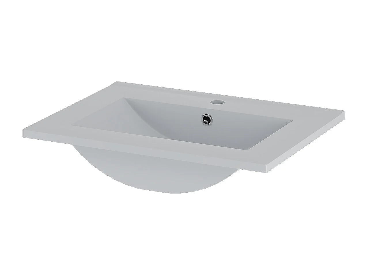 Meuble simple vasque encastrée 60cm Tao Bois