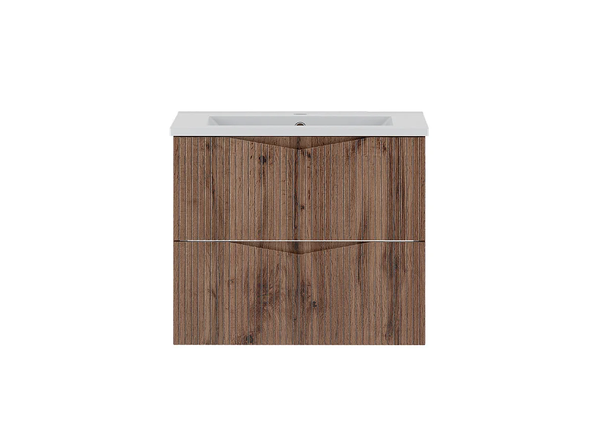 Mobile bagno con lavabo Tao marrone 60cm