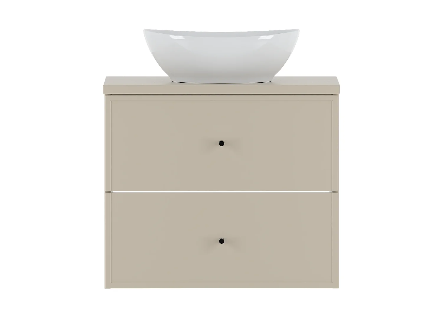 Ensemble de salle de bain en cachemire 60 cm Armoire avec plan de travail Lavabo Marco