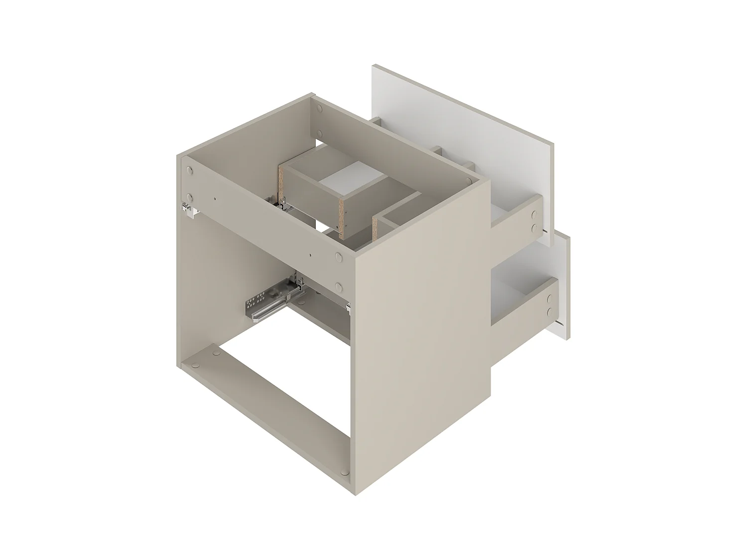 Ensemble de salle de bain en cachemire 60 cm Armoire avec plan de travail Lavabo Marco