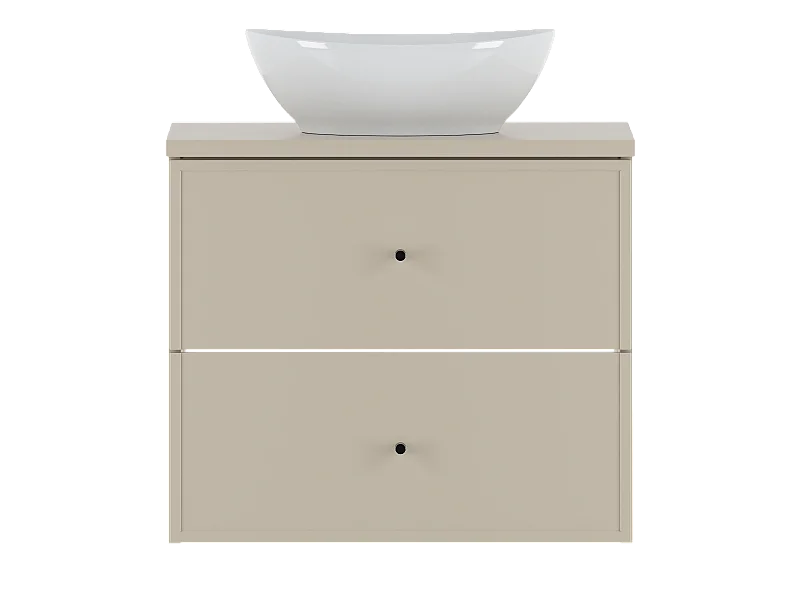 Ensemble de salle de bain en cachemire 60 cm Armoire avec plan de travail Lavabo Marco