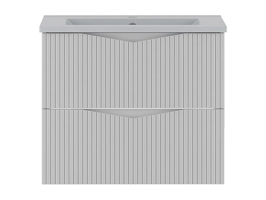 Meuble simple vasque encastrée 60cm Tao Blanc