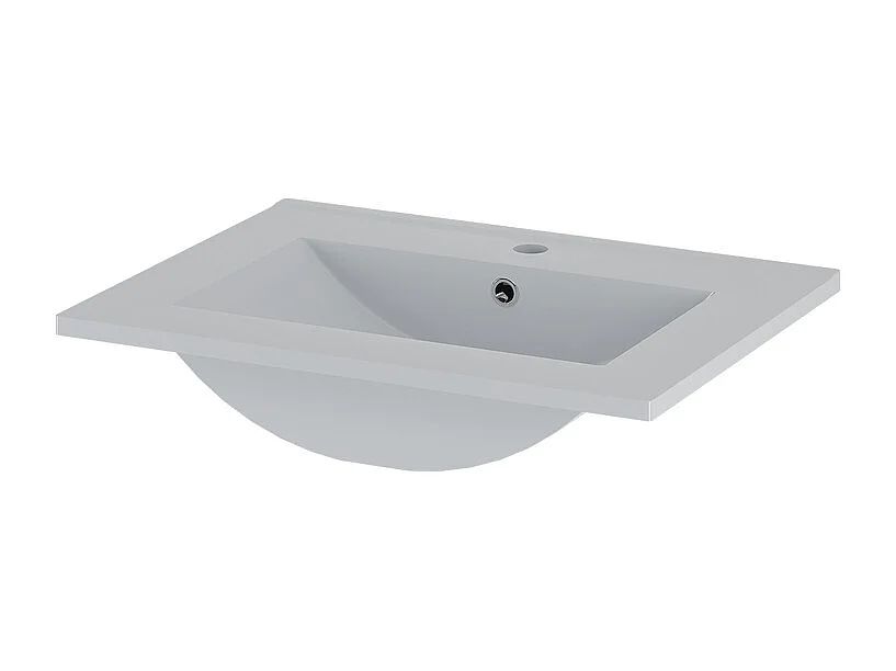 Meuble simple vasque encastrée 60cm Tao Blanc