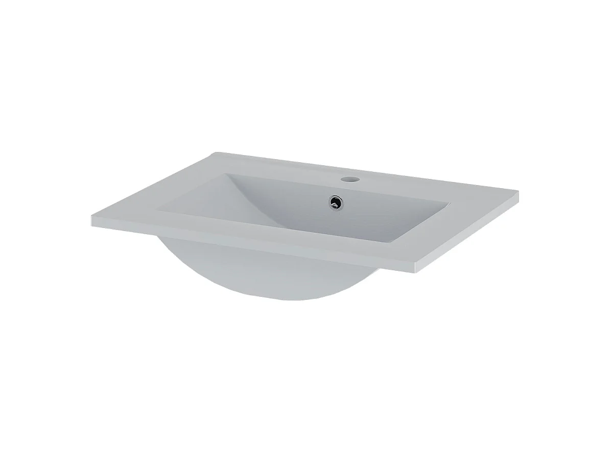 Waschtischunterschrank mit Einbauwaschbecken 60cm Tao Weiß
