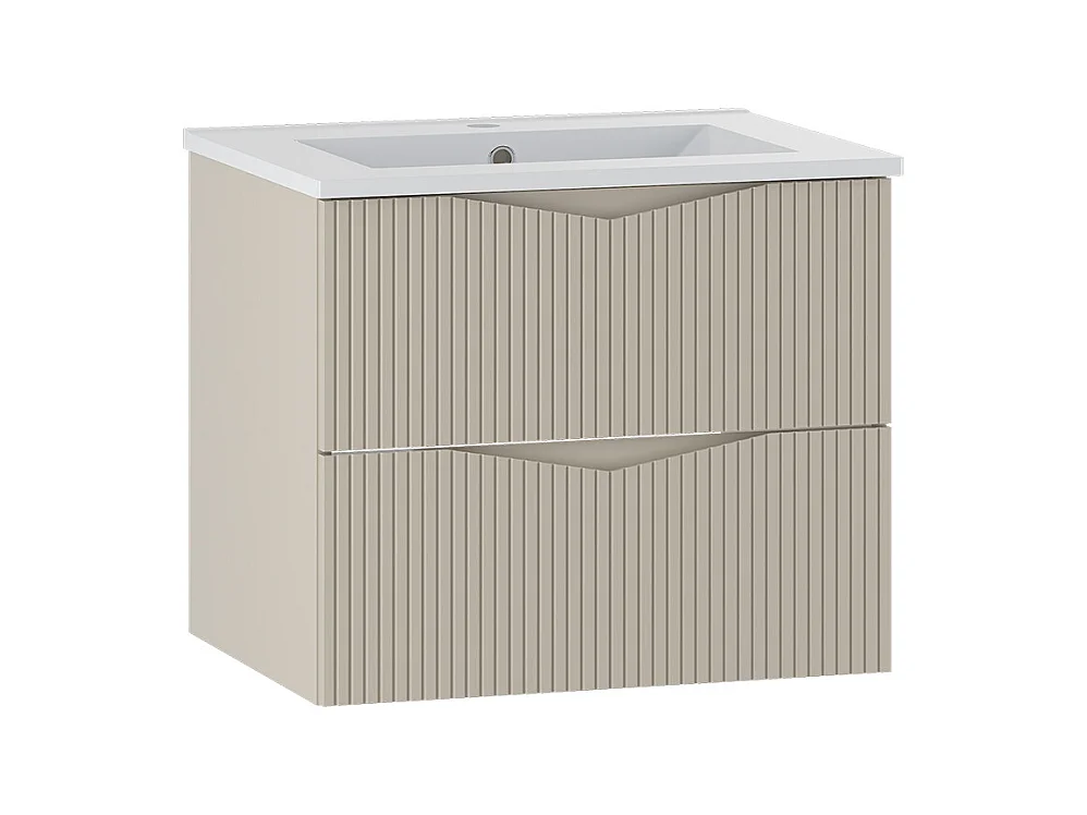 Meuble simple vasque encastrée 60cm Tao Cachemire