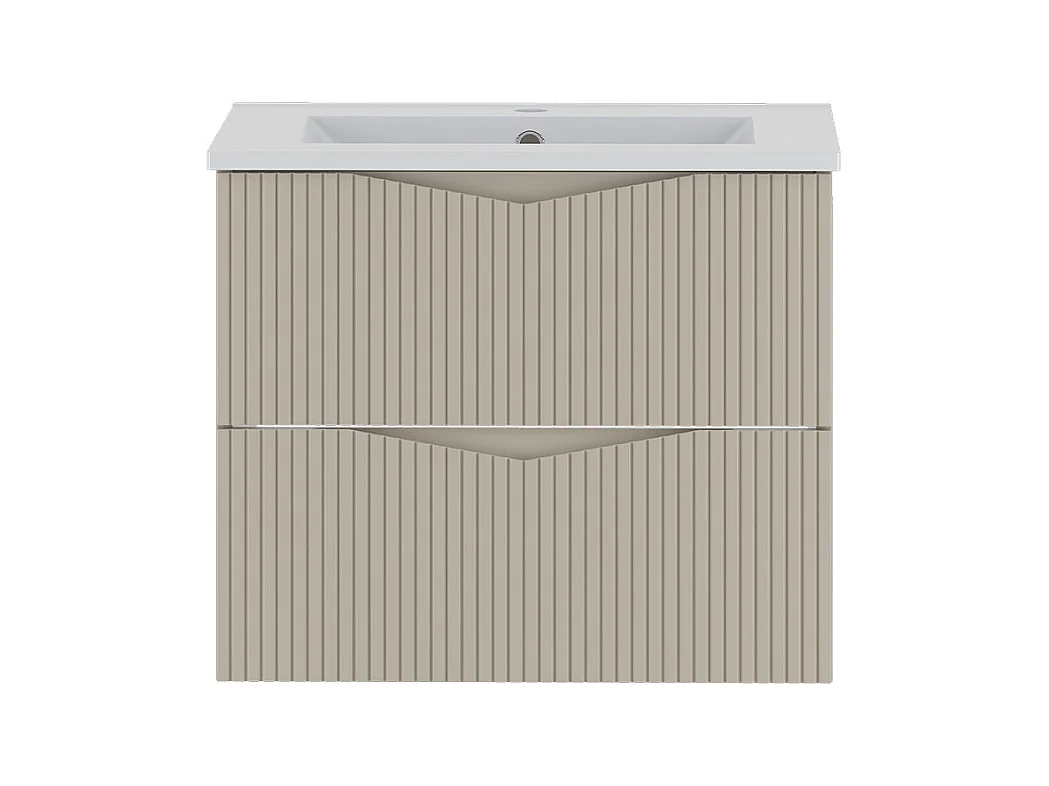 Meuble simple vasque encastrée 60cm Tao Cachemire