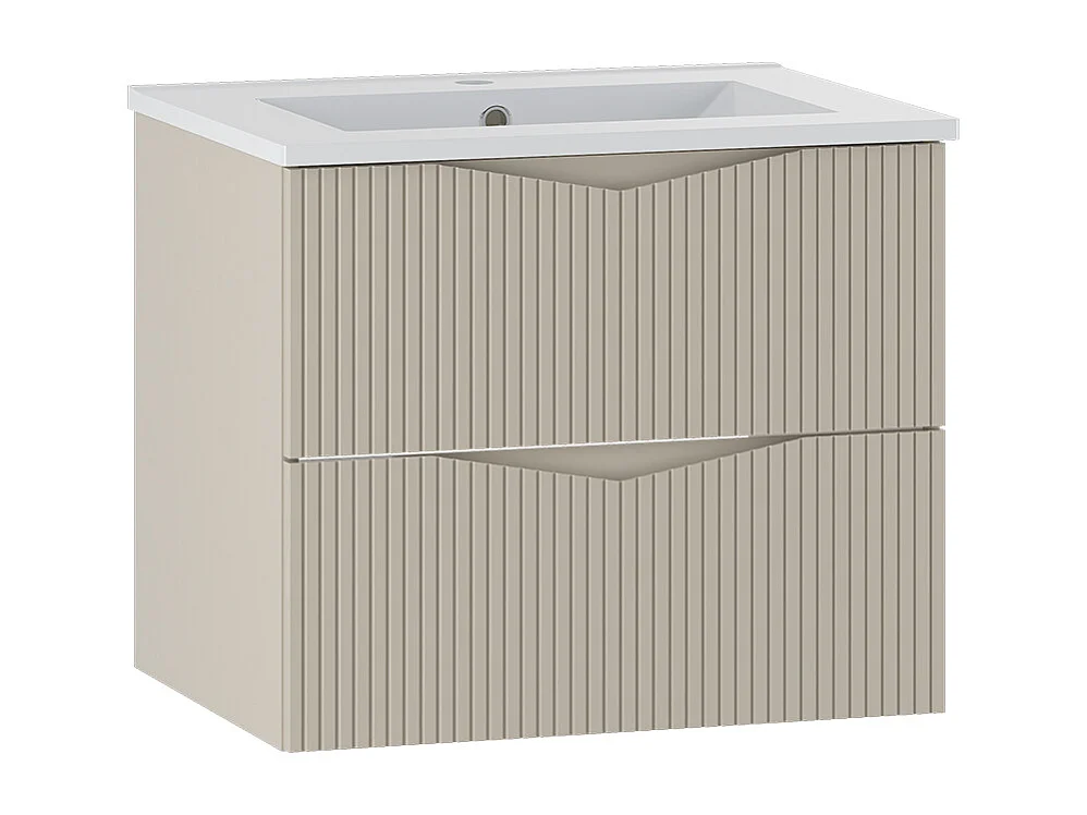 Meuble simple vasque encastrée 60cm Tao Cachemire