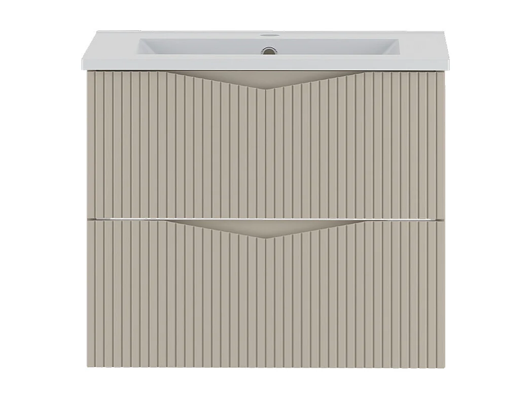 Meuble simple vasque encastrée 60cm Tao Cachemire