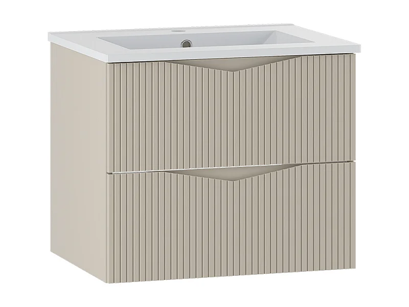 Meuble simple vasque encastrée 60cm Tao Cachemire