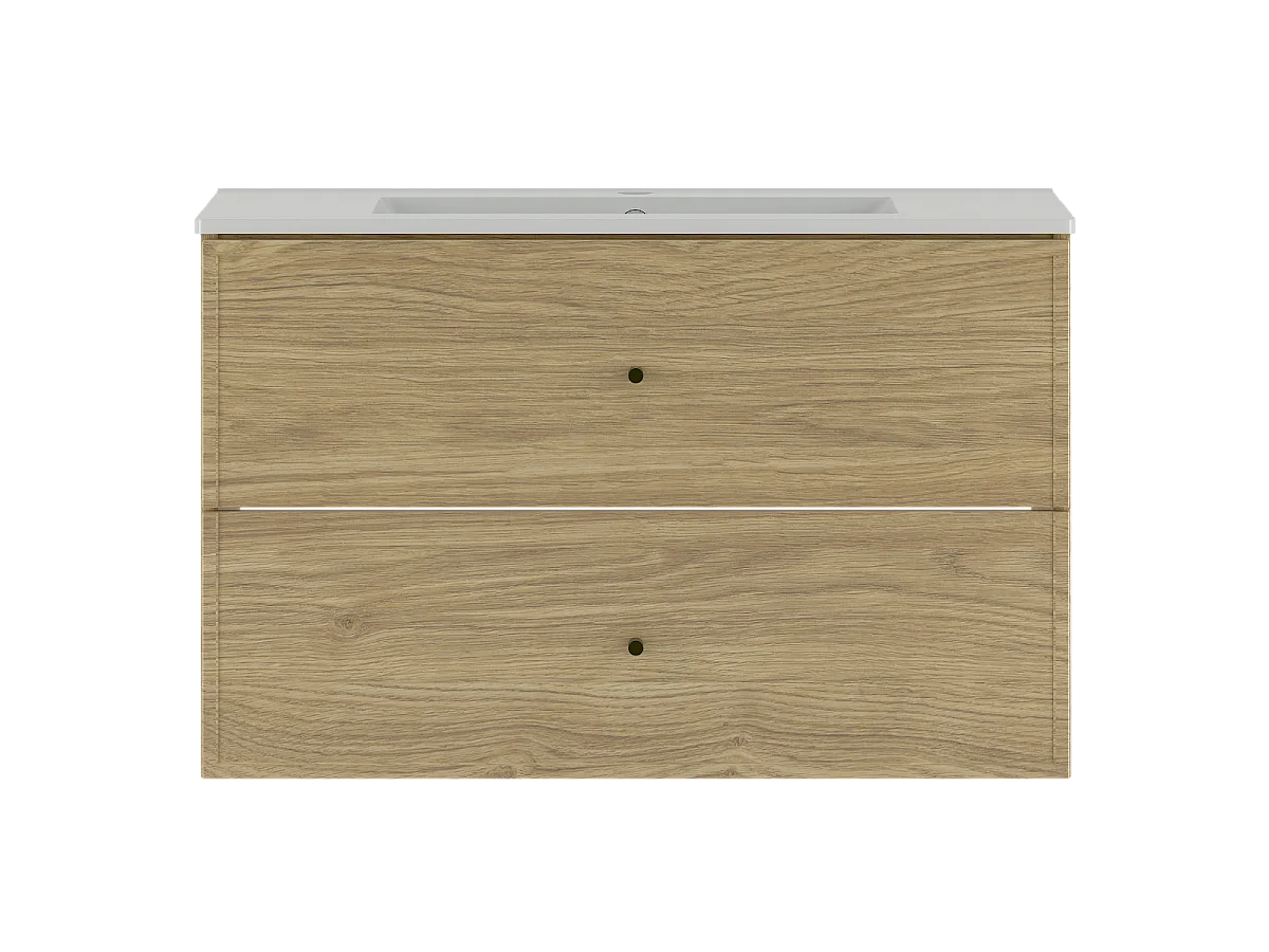 Badkamerset 80 cm Kast met wastafel  Geoliede eik Marco