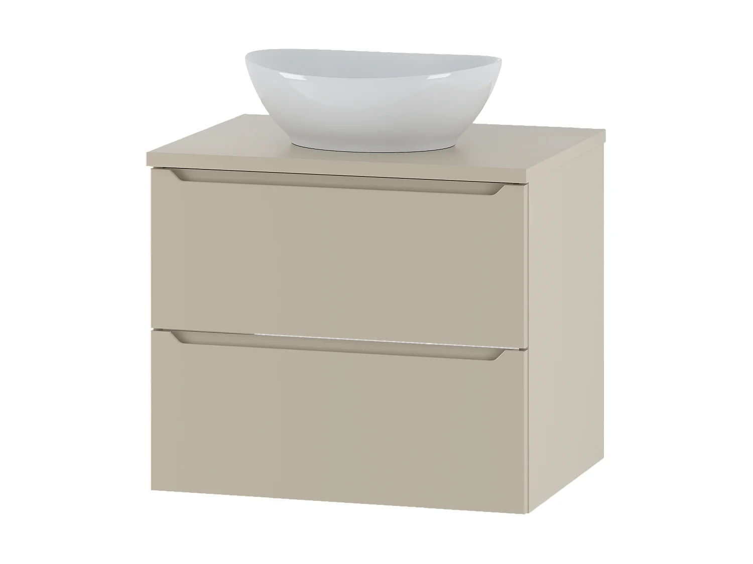 Ensemble de salle de bain en cachemire 60 cm Armoire avec plan de travail Lavabo Etna