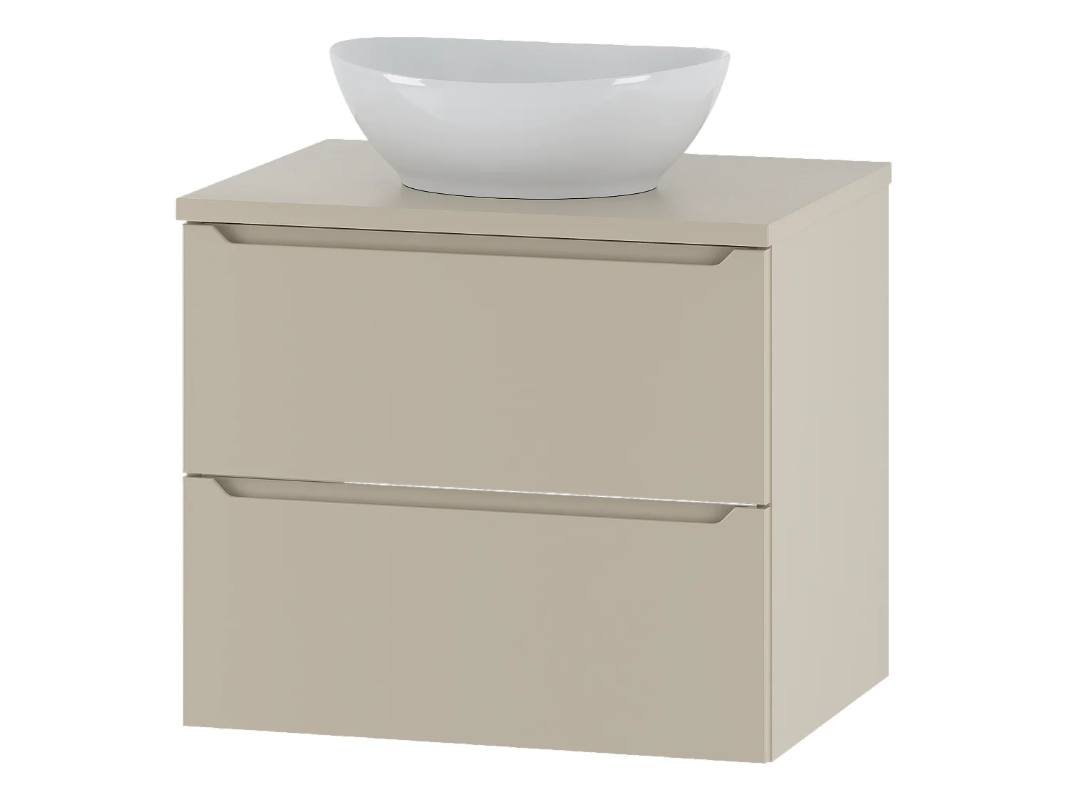 Ensemble de salle de bain en cachemire 60 cm Armoire avec plan de travail Lavabo Etna