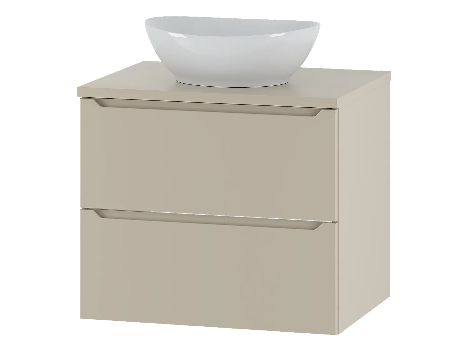 Ensemble de salle de bain en cachemire 60 cm Armoire avec plan de travail Lavabo Etna